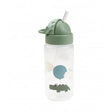 Botella con pajita happy clouds green done by deer 1