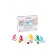 Juego de 6 ciclistas con canicas moulin roty 1