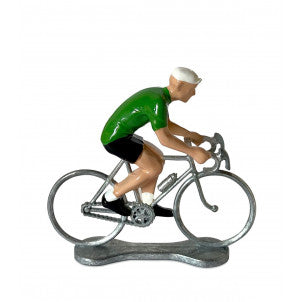 Ciclista maillot verde bernard & eddy 1