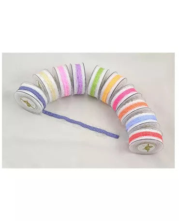 CINTA PUNTILLA CON VICHY AZULON 4CM 1