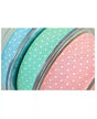 CINTA DE LINO CON LUNARES 3,5 CM AZUL 1