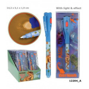 Boligrafo secreto con luz led dino world 1