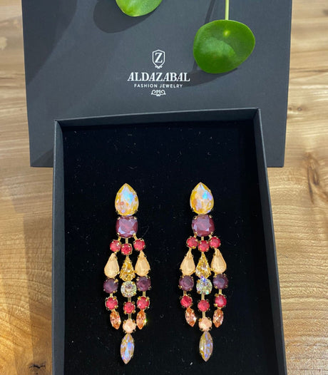 Pendiente swarovski p-412 beige aldazabal 1