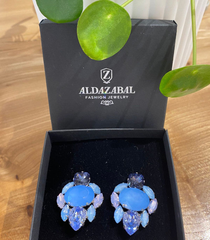 Pendiente swarovski p-414 azules aldazabal 1