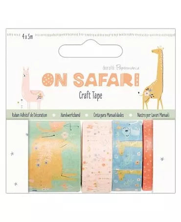 Washi Tape Docrafts ON SAFARI pack 4 ud 1