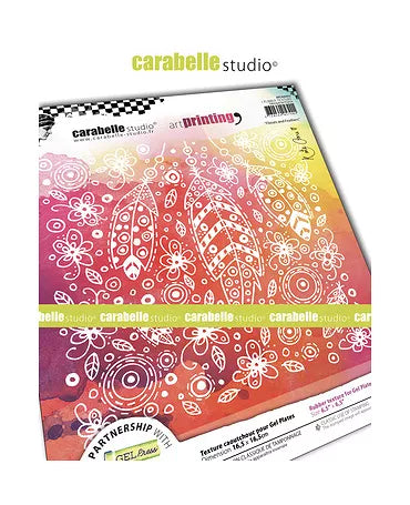SELLO CARABELLE Apto para Gel Plates Florals and Feathers by Kate 1