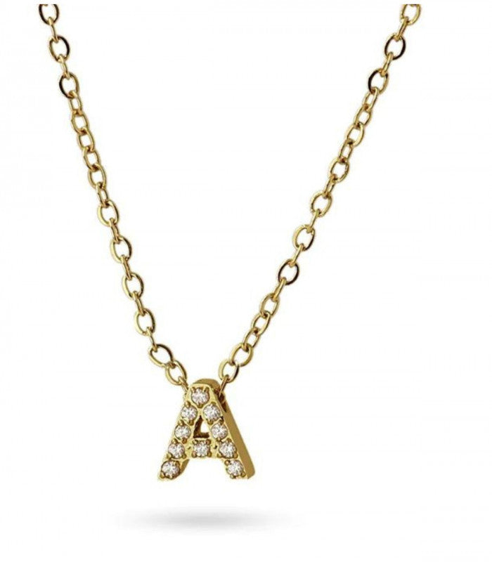 Collar stones dorado inicial letra a anartxy 1