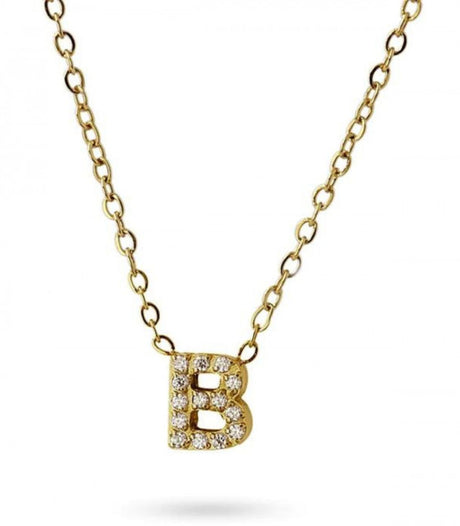 Collar stones dorado inicial letra b anartxy 1