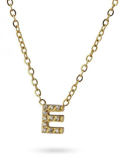 Collar stones dorado inicial letra e anartxy 1