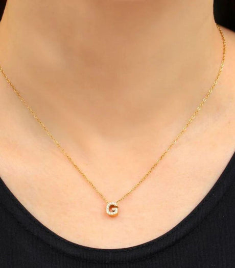 Collar stones dorado inicial letra e anartxy 2