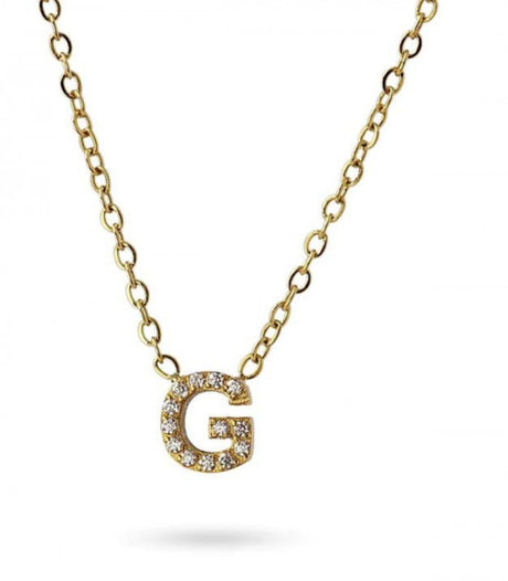 Collar stones dorado inicial letra g anartxy 1