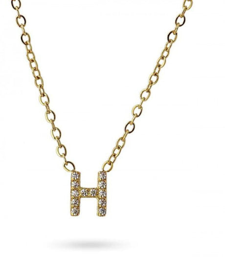 Collar stones dorado inicial letra h anartxy 1