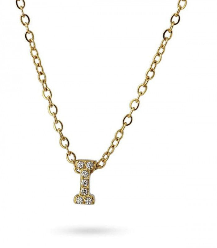Collar stones dorado inicial letra i anartxy 1