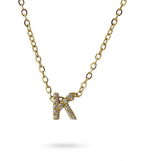 Collar stones dorado inicial letra k anartxy 1