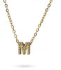 Collar stones dorado inicial letra m anartxy 1