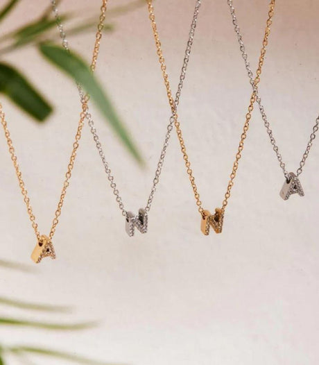 Collar stones dorado inicial letra n anartxy 2