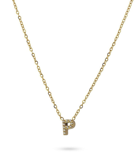 Collar stones dorado inicial letra p anartxy 2