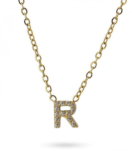 Collar stones dorado inicial letra r anartxy 1