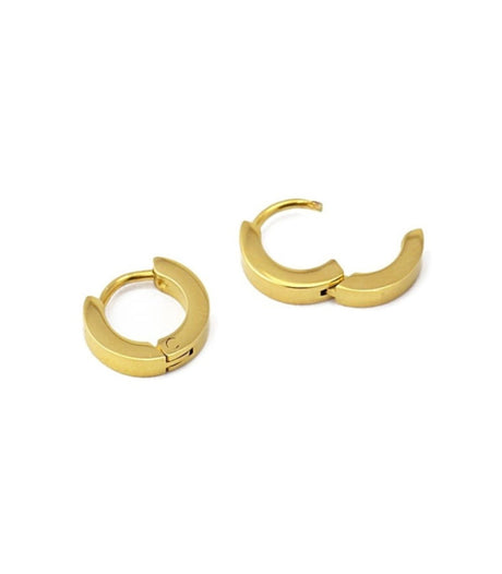 Pendiente aro dorado 8mm anartxy 2