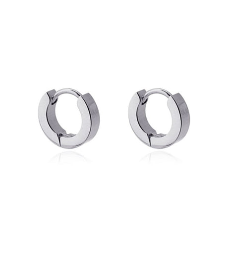 Pendiente aro plateado 8mm anartxy 1