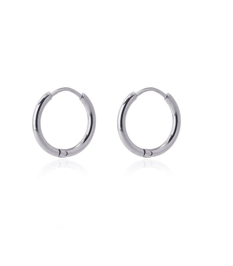 Pendiente aro plateado 14mm anartxy 2