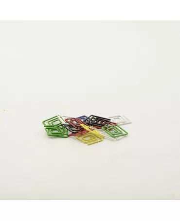 Clips 10 ud Espirales cuadradas colores variados 1