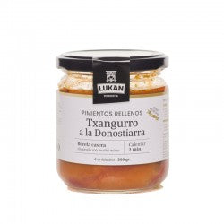 Pimientos rellenos de txangurro a la donostiarra en salsa americana 1