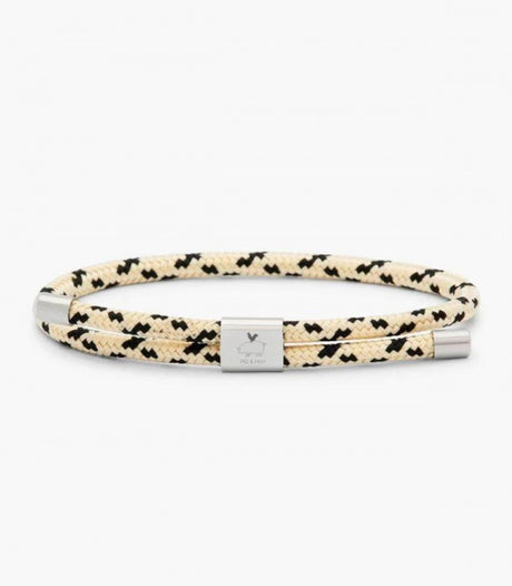 Pulsera little lewis 4mm ivory-black-silver pig & hen 1