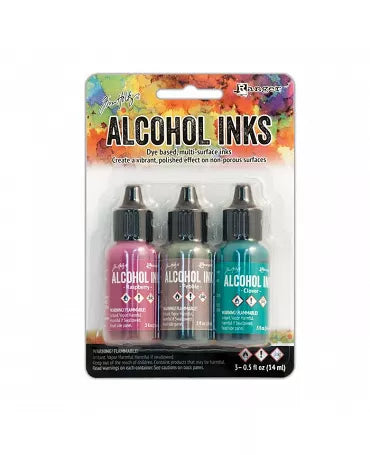 TINTA ALCOHOL INK RANGER KIT 3ud Raspberry, Pabble y Clover 1