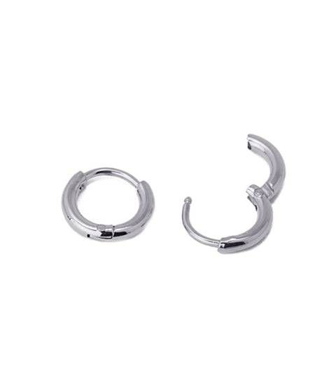 Pendiente aro plateado 10mm anartxy 2