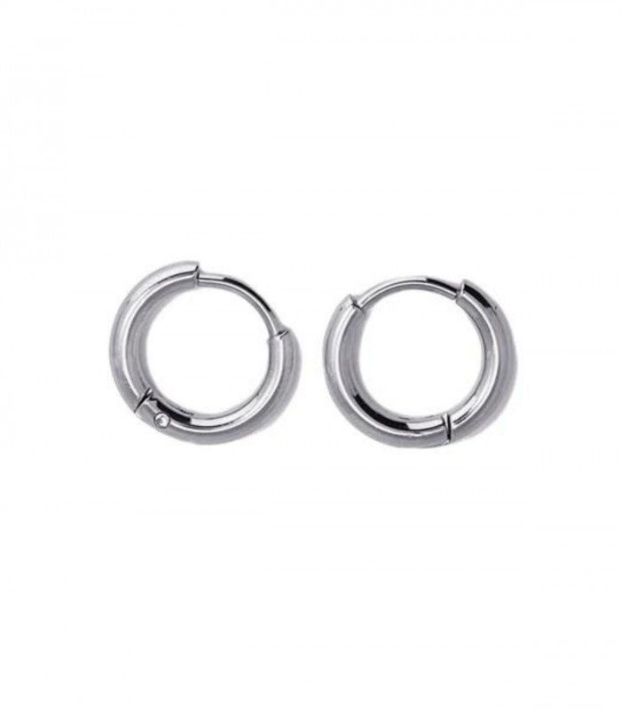 Pendiente aro plateado 12mm anartxy 2