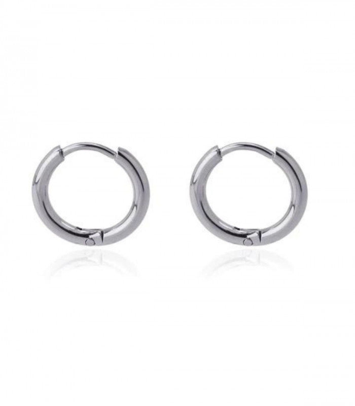 Pendiente aro plateado 14mm anartxy 1