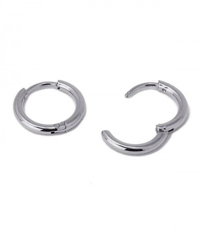 Pendiente aro plateado 14mm anartxy 2