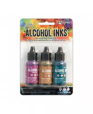 TINTA ALCOHOL INK RANGER KIT 3ud Wild plum, butterscoth y stream 1
