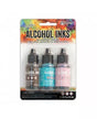 TINTA ALCOHOL INK RANGER KIT 3ud pool, pink shorbet y espresso 1