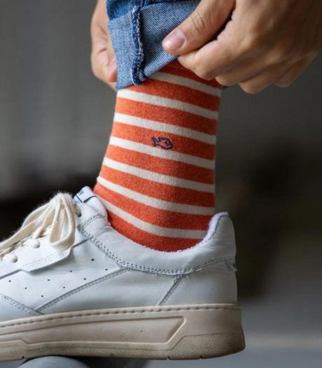 Calcetines rayures orange billy belt 1