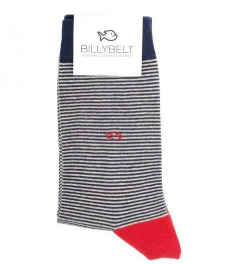 Calcetines navy striped billy belt 2