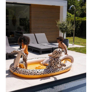 Piscina de aventuras beige leopard swim essentials 1