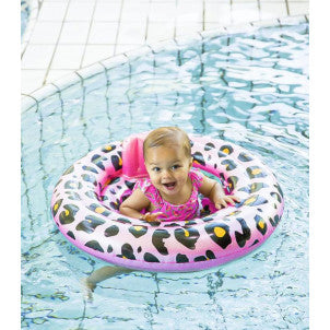Flotador bebe rose gold leopard swim essentials 1