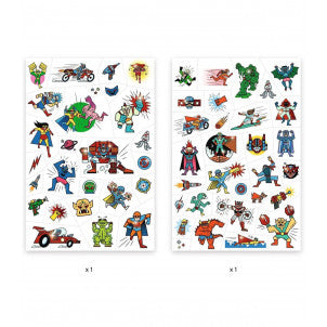 Tatuajes heroes contra villanos djeco 2