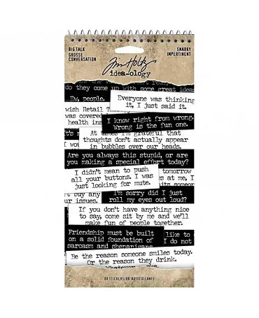 Tim Holtz Libro de Pegatinas Big Talk Snarky 88pc 1