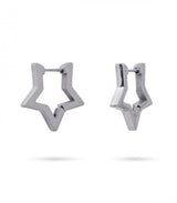 Pendiente aro estrella plateado anartxy 1