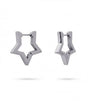 Pendiente aro estrella plateado anartxy 1