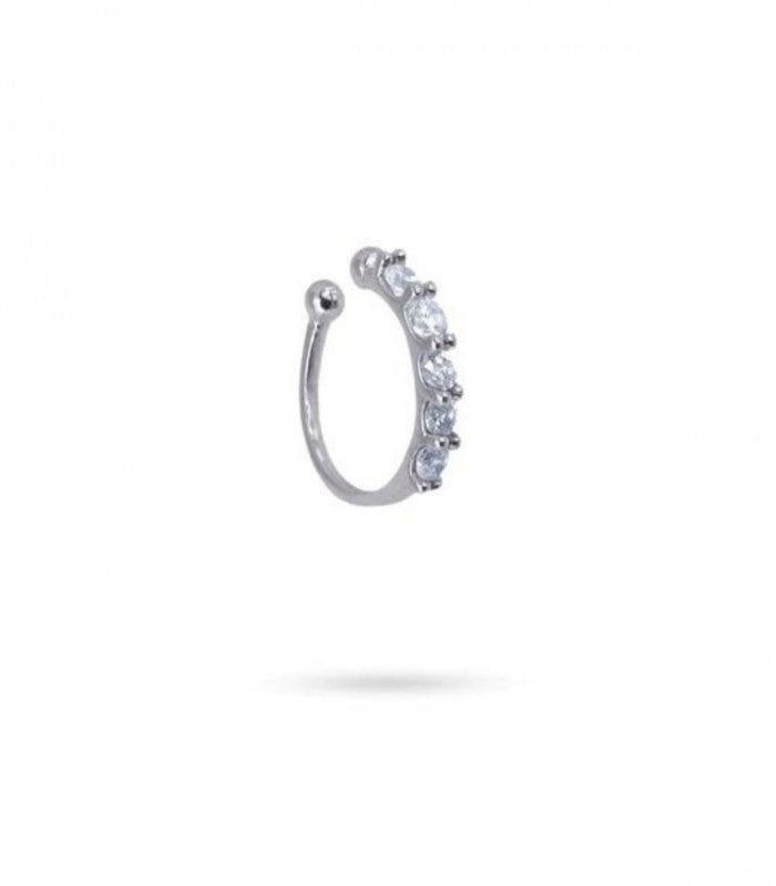 Pendiente ear cuff plateado anartxy 1