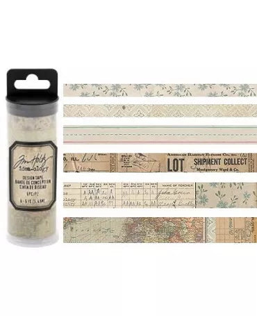 Tim Holtz Washi tape Elementary 6 ud diferentes 1