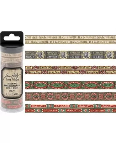 Tim Holtz Washi tape Humidor 6 ud diferentes 1