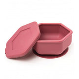 Bol silicona con succion y tapa burdeos tiny twinkle 1