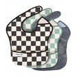Pack 3 baberos cuadros negro+verde+gris tiny twinkle 1