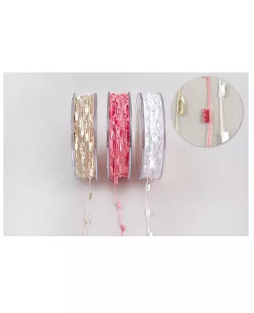 CORDON CON CADENETA Y FLECOS ROSA 1