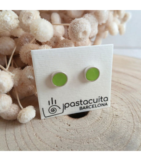 Pendiente mini lime green pastacuita 1